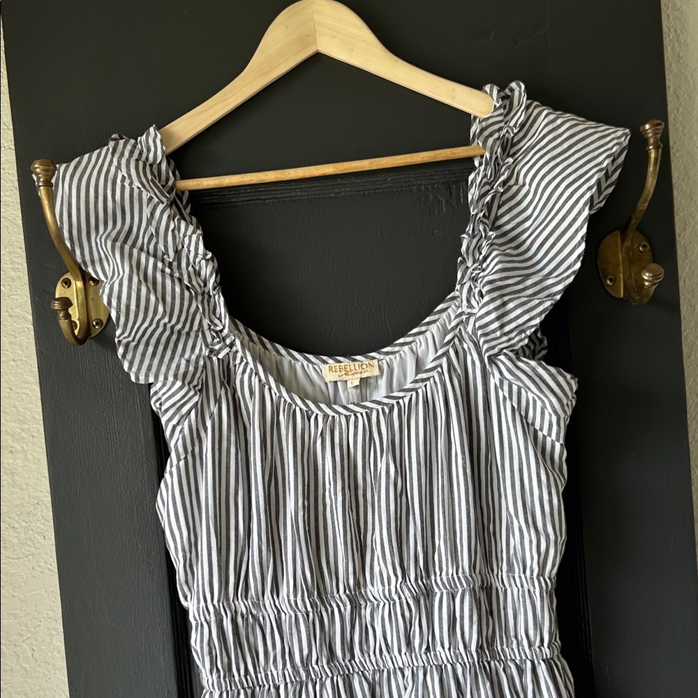 Rebellion Again Striped Dress Size Large NWT